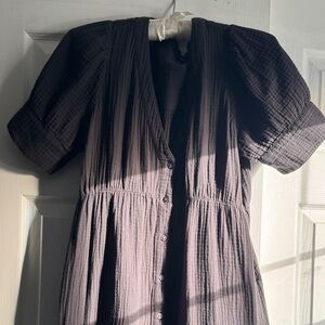 Madewell Charcoal Long Sleeve Dress